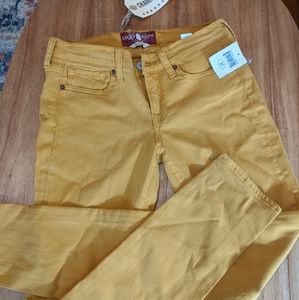 Lucky Brand Yellow Charlie Skinny Jeans